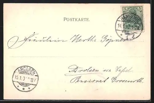 AK Hamburg-Harvestehude, Partie a. d. Alster von Krugkoppelbrücke