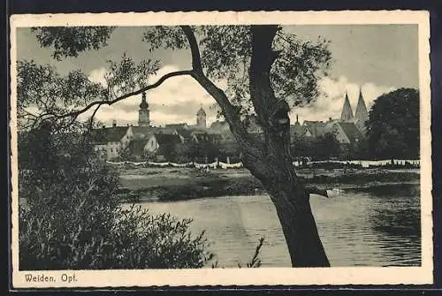 AK Weiden /Opf., Blick auf den Ort