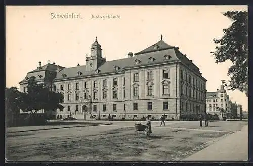 AK Schweinfurt, Blick zum Justizgebäude