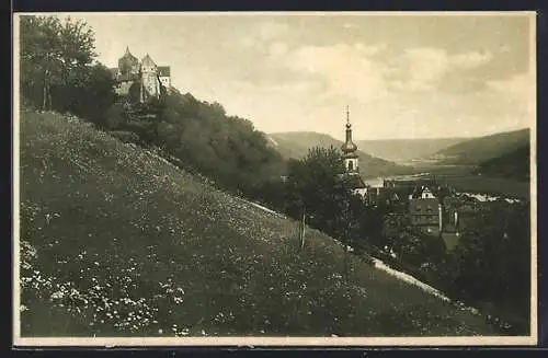 AK Rothenfels a. M., Blick auf Ort und Burg