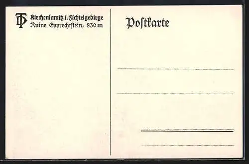 AK Kirchenlamitz i. Fichtelgebirge, Ruine Epprechtstein