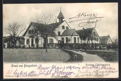 AK Bergzabern, Kurhaus Liebfrauenberg mit Hund
