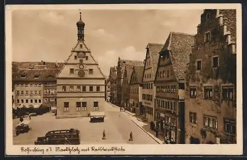 AK Rothenburg o. T., Gasthaus Ratstrinkstube am Marktplatz