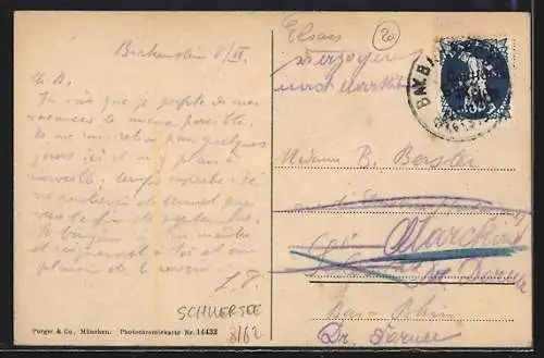 AK Birkenstein bei Schliersee, Ortsansicht mit Bergen