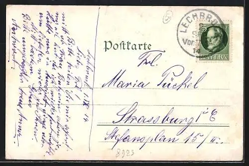 AK Pfronten-Ried, Ortsansicht mit Heitlern von Norden