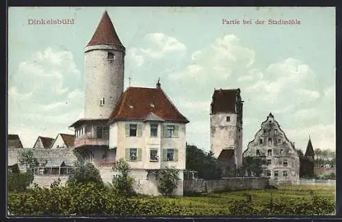 AK Dinkelsbühl, Partie an der Stadtmühle