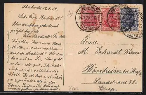 AK Oberkirch /Renchtal, Gesamtansicht mit Bergen und Feldern