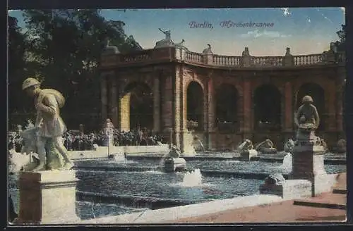AK Berlin-Friedrichshain, Am Märchenbrunnen