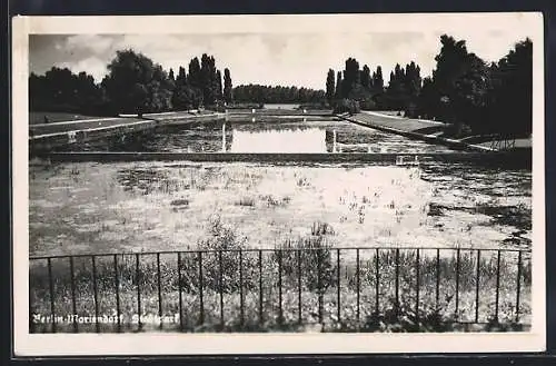 AK Berlin-Mariendorf, Stadtpark, Wasserbecken