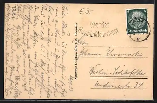 AK Berlin-Grunewald, Insel Lindwerder mit Booten