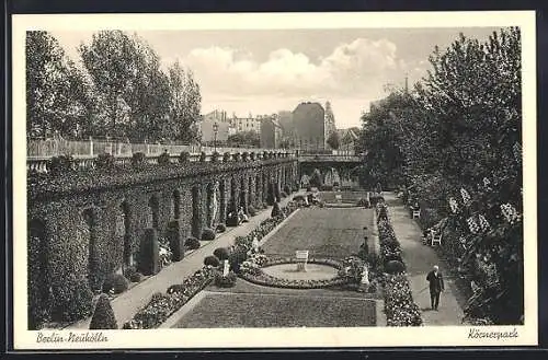 AK Berlin-Neukölln, Partie im Körnerpark