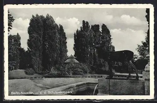 AK Berlin-Neukölln, Partie im v. d. Schulenburgpark