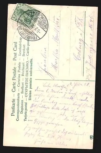 Foto-Collage-AK Kleines Mädchen im Dionysus-Kostüm schüttet Weinglas aus, Blumen-Ornament