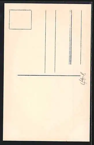 AK Knabe mit Teddybär und Tannenbäumchen auf einer verschneiten Strasse