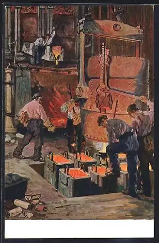 AK Siemens-Martin-Stahlwerk, In der Giesserei