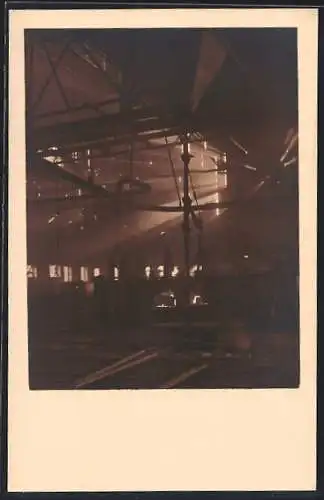 Foto-AK Fabrikhalle, Innenansicht, 1930