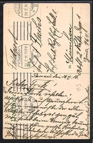AK Wappen von Bayern, Abbildung aus Schuberts Album deutscher Staaten- u. Städtewappen