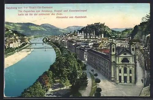 AK Salzburg, Stadtansicht von der Humboldt-Terrasse