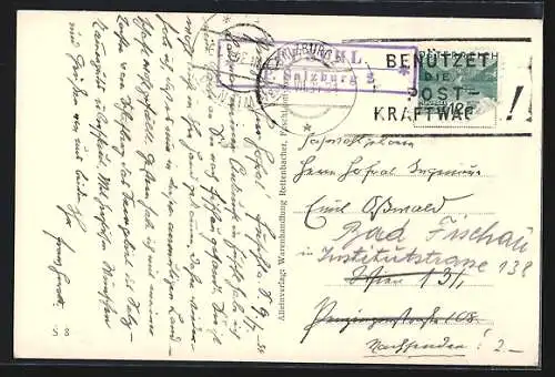 AK Fuschl am See, Ortsansicht mit See und Bergen