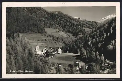 AK Kals, Ortsansicht vom Berg aus