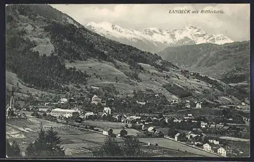 AK Landeck, Ortsansicht mit Rifflerkette