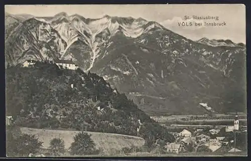 AK Völs in Tirol, Blick auf den St. Blasiusberg