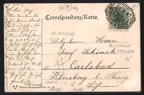 AK Wien, Am Hof, Denkmal mit Passanten