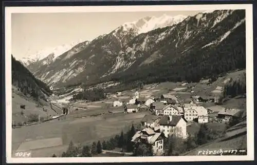 AK Flirsch, Ortsansicht mit Blick ins Tal