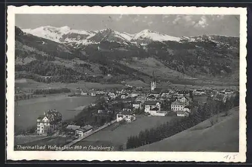 AK Hofgastein /Salzburg, Ortsansicht mit Bergpanorama