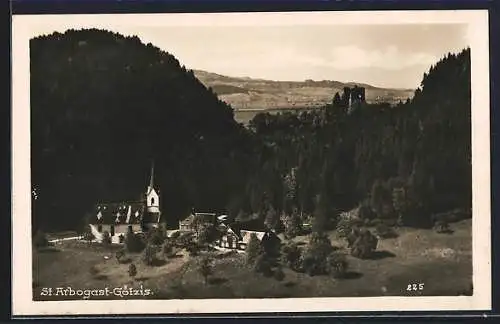 AK Götzis, St. Arbogast mit Ruine