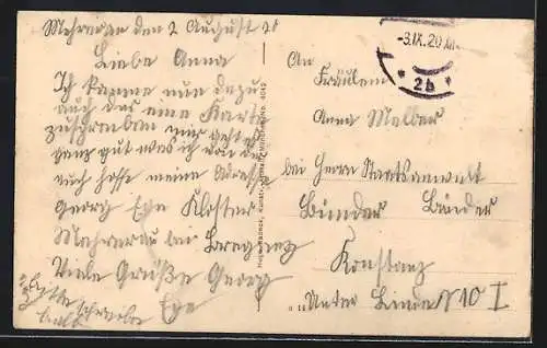 AK Bregenz, K. K. Infanterie-Kaserne aus der Vogelschau