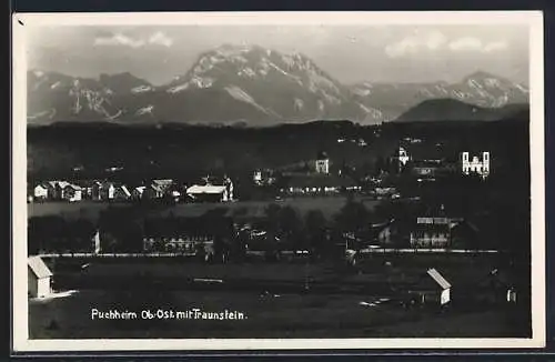 AK Puchheim /Ob.-Öst., Ortsansicht mit Traunstein