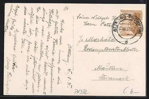 AK Attnang-Puchheim, Ortsansicht aus der Vogelschau