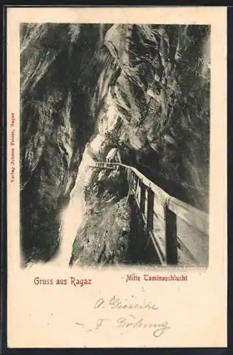 AK Ragaz, In der Taminaschlucht