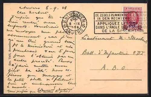 AK Tamise, Excursions sur l`Escaut par Steamer Wilford