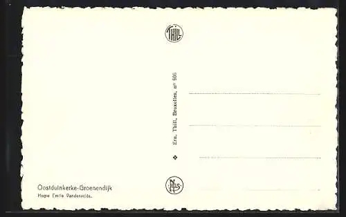 AK Oostduinkerke-Groenendijk, Home Emile Vandervelde