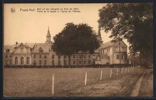 AK Postel-Moll, Deel ult den voorgevel en Kerk der Abdij