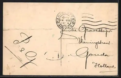 AK Anvers, Vue sur l`Escaut