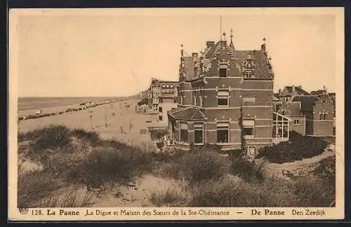 AK La Panne, La Digue et Maison des Soeurs de la Ste. Obéissance