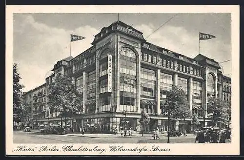 AK Berlin-Charlottenburg, Hertie in der Wilmersdorfer Strasse