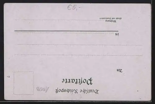 Lithographie Berlin-Charlottenburg, Stadtschloss, Mausoleum, Wappen