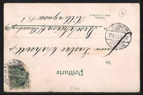 AK Frankfurt a. M., Strassenpartie am Rossmarkt, Veilchen