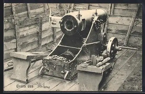 AK Köln-Wahn, Geschütz am Schiessplatz