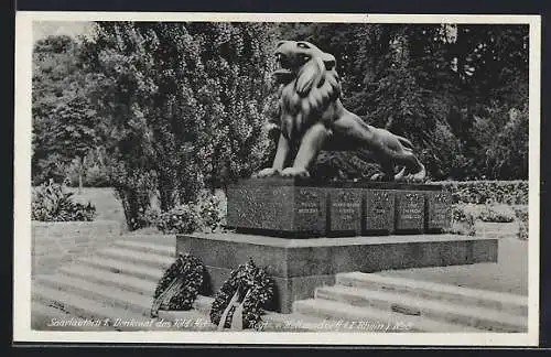 AK Saarlautern, 1. Denkmal der Feld-Art. Regts. v. Holtzendorf No8