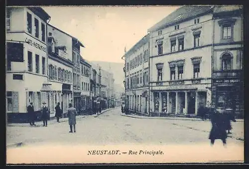 AK Neustadt / Haardt, Hauptstrasse mit Café Metropole