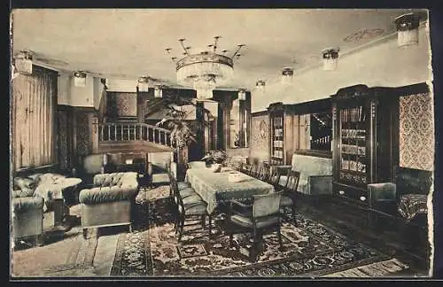 AK Freudenstadt, Conversationszimmer im Kurhaus Waldeck