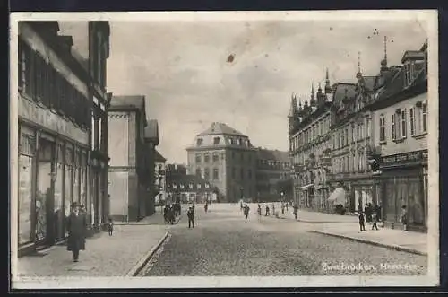 AK Zweibrücken, Blick in die Maxstrasse