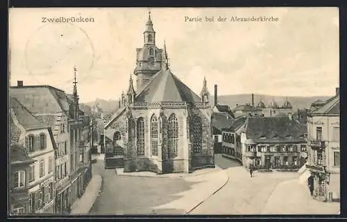 AK Zweibrücken, Partie bei der Alexanderkirche