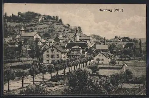 AK Homburg /Pfalz, Ortsansicht aus der Vogelschau