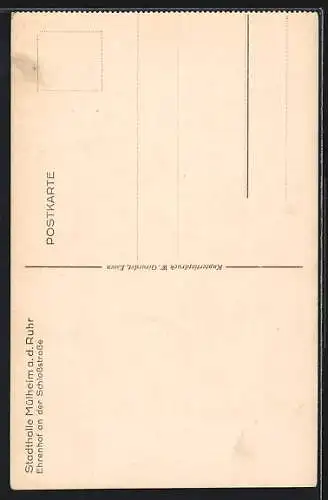 AK Mülheim / Ruhr, Stadthalle, Ehrenhof an der Schlossstrasse